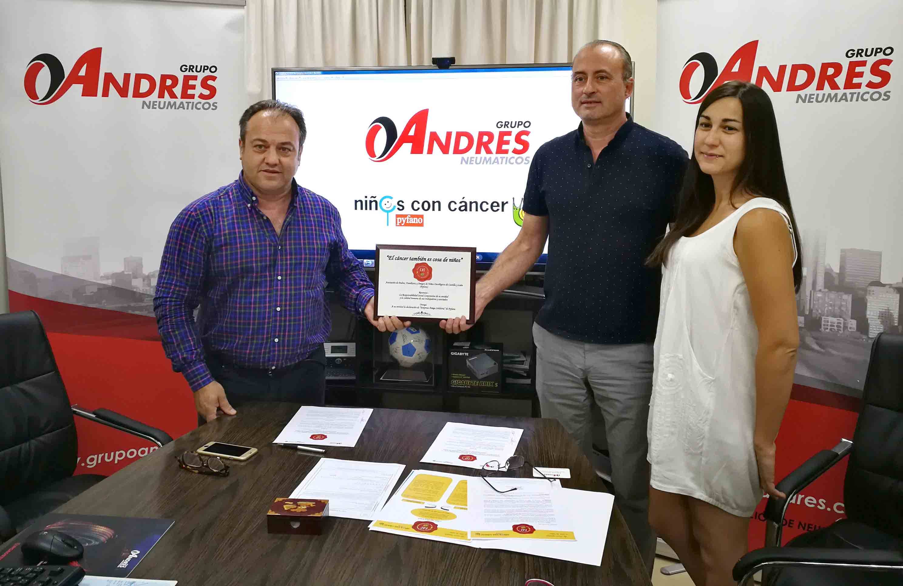 Neumáticos Andrés se solidariza con el cáncer infantil.