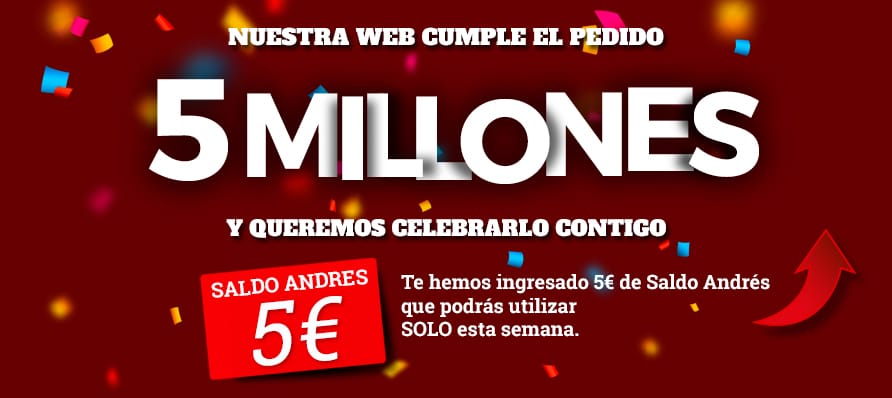 5 millones pedidos online