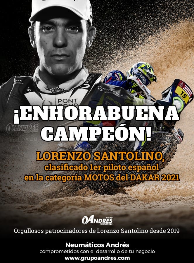 Lorenzo Santolino en el Dakar 2021 Final (1)