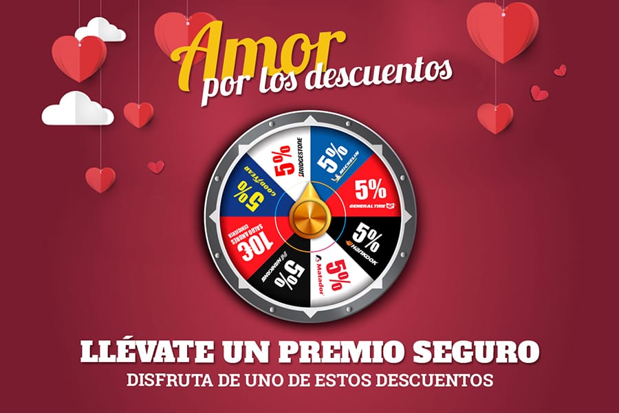 San Valentín ruleta de descuentos