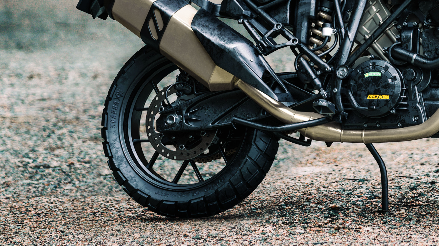 neumático radial y diagonal en moto